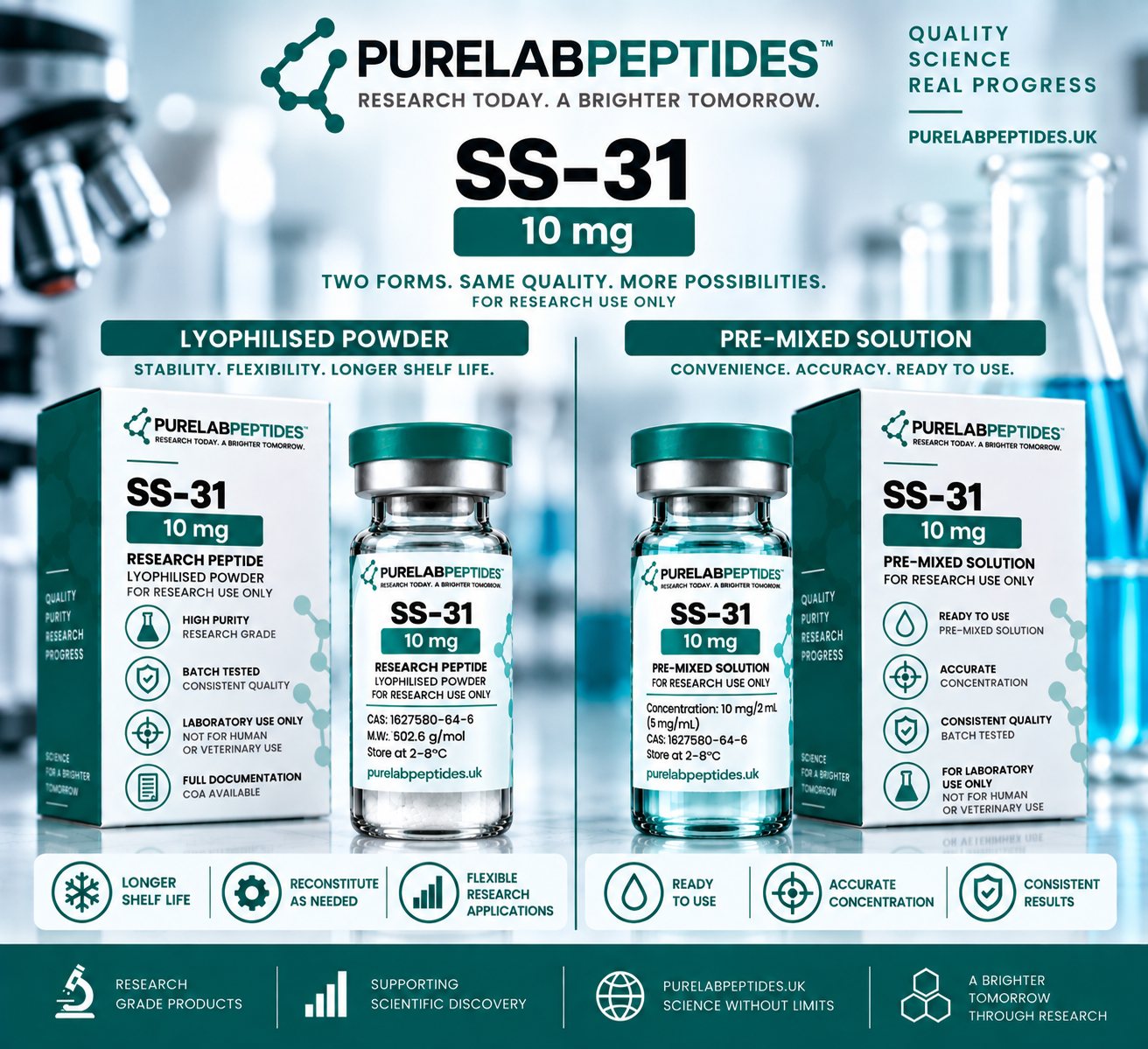 SS-31 10mg Research Peptide, SS31 UK research, SS31 laboratory supplier, SS31 peptide UK, SS31 scientific material, SS31 research compound, SS31 laboratory peptide, SS31 experimental peptide, SS31 scientific supplier UK, SS31 peptide catalogue, SS31 laboratory material, SS31 biochemical research, SS31 analytical research, SS31 molecular studies, SS31 peptide science, SS31 laboratory studies, SS31 experimental research, elamipretide laboratory research, elamipretide research UK, elamipretide peptide science, elamipretide molecular research, elamipretide biochemical studies, elamipretide analytical research, elamipretide laboratory material, elamipretide experimental compound, elamipretide scientific studies, MTP131 research UK, MTP131 laboratory peptide, MTP131 molecular research, MTP131 scientific studies, Szeto Schiller peptide research, Szeto Schiller peptide UK, SS peptide laboratory studies, mitochondrial peptide research UK, mitochondrial laboratory peptide, mitochondria targeting peptide research, mitochondria targeted peptide science, mitochondrial membrane peptide, mitochondrial membrane research UK, mitochondrial molecular research, mitochondrial biochemical studies, mitochondrial laboratory investigation, mitochondrial membrane biology, mitochondrial lipid research, mitochondrial lipid interaction, mitochondrial biophysics research, inner mitochondrial membrane research, inner membrane peptide research, cardiolipin peptide research, cardiolipin laboratory studies, cardiolipin molecular research, cardiolipin interaction studies, cardiolipin membrane research, cardiolipin binding research, cardiolipin biophysics, cardiolipin biochemical research, cardiolipin lipid studies, peptide lipid interaction research, peptide membrane interaction research, lipid peptide binding studies, membrane peptide laboratory studies, membrane biophysics peptide, mitochondrial membrane biophysics, SS31 cardiolipin studies, SS31 membrane interaction, SS31 mitochondrial membrane, SS31 lipid interaction, SS31 molecular interaction, SS31 protein interaction, SS31 mitochondrial proteins, SS31 proteomics research, SS31 mass spectrometry studies, SS31 structure research, SS31 sequence research, SS31 structure function studies, SS31 peptide characterization, SS31 stability research, SS31 degradation research, SS31 analytical testing, SS31 laboratory analysis, SS31 biochemical assays, SS31 experimental models, SS31 in vitro research, SS31 mechanism studies, SS31 mitochondrial localisation, SS31 membrane localisation, SS31 membrane affinity, SS31 molecular characteristics, SS31 chemical properties, SS31 peptide properties, elamipretide cardiolipin research, elamipretide mitochondrial studies, elamipretide membrane research, elamipretide protein interaction, elamipretide peptide characterization, elamipretide analytical testing, elamipretide molecular biology, elamipretide biochemistry research, tetrapeptide research UK, tetrapeptide laboratory supplier, tetrapeptide molecular studies, tetrapeptide biochemical research, synthetic tetrapeptide UK, mitochondrial tetrapeptide research, peptide chemistry UK research, peptide biochemistry UK research, peptide molecular biology UK, peptide analytical chemistry UK, peptide characterization UK, peptide identity analysis, peptide stability analysis, peptide degradation analysis, peptide assay development, peptide analytical methods, peptide laboratory assays, peptide biochemical assays, peptide molecular analysis, bioenergetics research peptide, mitochondrial bioenergetics research, cellular bioenergetics studies, mitochondrial respiration research, electron transport research peptide, oxidative phosphorylation research, mitochondrial proteomics studies, mitochondrial protein mapping, mitochondrial lipid biochemistry, mitochondrial membrane chemistry, research peptide materials UK, laboratory peptide materials Britain, scientific peptide materials UK, experimental peptide materials Britain, research-only peptide UK, laboratory-only peptides Britain, peptide research sourcing UK, laboratory peptide sourcing Britain, SS31 research sourcing UK, SS31 laboratory sourcing Britain, SS31 scientific sourcing UK, SS31 research stock Britain, SS31 laboratory stock UK, SS31 peptide availability Britain, SS31 research catalogue UK, SS31 laboratory catalogue Britain, SS31 scientific catalogue UK, elamipretide research catalogue, mitochondrial research catalogue, molecular research materials UK, biochemical research materials Britain, analytical research materials UK, peptide science products Britain, membrane biology research materials, mitochondrial science products UK, SS31 scientific resources, SS31 research resources, SS31 laboratory resources, SS31 analytical investigation, SS31 biochemical investigation, SS31 molecular investigation, SS31 membrane investigation, SS31 scientific investigation, elamipretide laboratory investigation