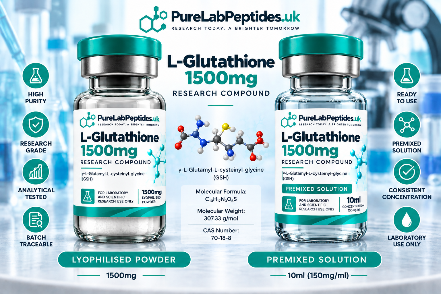 L-Glutathione 1500mg Research Compound, Glutathione 1500mg UK, buy glutathione research UK, order reduced glutathione UK, purchase GSH research compound, L glutathione supplier UK, reduced glutathione supplier, GSH supplier UK, glutathione laboratory compound, glutathione research material, scientific glutathione UK, laboratory glutathione UK, research GSH UK, gamma glutamyl cysteinyl glycine, gamma glutamyl peptide UK, glutamyl cysteinyl glycine research, GSH tripeptide UK, tripeptide glutathione supplier, glutathione peptide research, thiol peptide research, thiol compound UK, sulfhydryl research compound, cysteine thiol research, glutathione thiol chemistry, GSH thiol research, redox compound UK, redox research material, biological redox reagent, cellular redox research, redox biology compounds, GSH redox chemistry, glutathione redox cycle, glutathione oxidation research, glutathione reduction research, GSH GSSG research, GSH GSSG ratio studies, oxidised glutathione research, reduced vs oxidised glutathione, disulfide research compounds, biological disulfide chemistry, protein disulfide research, thiol disulfide exchange, cellular thiol research, intracellular redox studies, oxidative stress laboratory models, cellular oxidative research, biochemical oxidative models, reactive oxygen species research compounds, peroxide research systems, glutathione peroxide research, glutathione peroxidase substrate, glutathione peroxidase studies, GPx research compound, glutathione reductase studies, glutathione reductase substrate, GR enzyme research, glutathione transferase studies, GST enzyme research, GST substrate research, glutathione S transferase research, enzyme cofactor research UK, enzyme assay glutathione, biochemical enzyme substrate, enzymology research compounds, enzyme kinetics glutathione, biochemical assay reagent UK, cellular biochemistry reagent, glutathione metabolism research, GSH metabolism studies, glutathione biosynthesis research, glutathione pathway studies, gamma glutamyl cycle research, glutathione homeostasis studies, cellular glutathione measurement, GSH quantification research, glutathione assay research, GSH analytical standard, glutathione analytical research, reduced glutathione analysis, glutathione chromatography, GSH HPLC research, glutathione mass spectrometry, GSH LC MS research, glutathione spectrophotometry, thiol quantification reagent, GSH molecular analysis, glutathione compound identification, L glutathione chemical structure, glutathione molecular formula, glutathione molecular weight, glutathione CAS 70 18 8, CAS 70-18-8 supplier, glutathione PubChem, reduced GSH chemical properties, glutathione amino acid sequence, glutathione gamma linkage, why glutathione is a tripeptide, glutathione structural research, glutathione biochemical properties, glutathione molecular biology, GSH cell biology, glutathione cellular research, glutathione cell culture studies, GSH in vitro research, reduced glutathione in vitro, experimental glutathione studies, glutathione scientific literature, GSH research papers, glutathione biochemical studies, cellular antioxidant systems research, antioxidant enzyme research compound, biological antioxidant research, redox buffering research, cellular defence pathway research, xenobiotic metabolism research, glutathione conjugation studies, GSH conjugation research, detoxification enzyme research, phase II metabolism research, molecular toxicology glutathione, toxicology research reagent, xenobiotic research compounds, glutathione protein interactions, glutathionylation research, protein glutathionylation studies, S glutathionylation research, protein thiol modification, redox signalling research compounds, thiol signalling research, glutathione signalling studies, laboratory biochemical compounds UK, research reagent supplier UK, scientific compound supplier UK, laboratory research compounds UK, biochemical reagent supplier UK, molecular biology reagent UK, cell biology research materials, research-only glutathione UK, laboratory-use glutathione, scientific-use GSH UK, RUO glutathione compound, research tripeptide supplier UK, laboratory tripeptide UK, peptide biochemistry supplier, order biochemical compounds UK, purchase laboratory reagents UK, UK research compound store, scientific materials online UK, laboratory procurement UK, biochemical research supplies UK, what is reduced glutathione, what does GSH stand for, what does GSSG stand for, how glutathione redox works, glutathione enzyme pathways, glutathione research applications, PureLabPeptides glutathione, PureLab GSH 1500mg, PureLabPeptides GSH, L glutathione PureLabPeptides UK, PureLab research glutathione