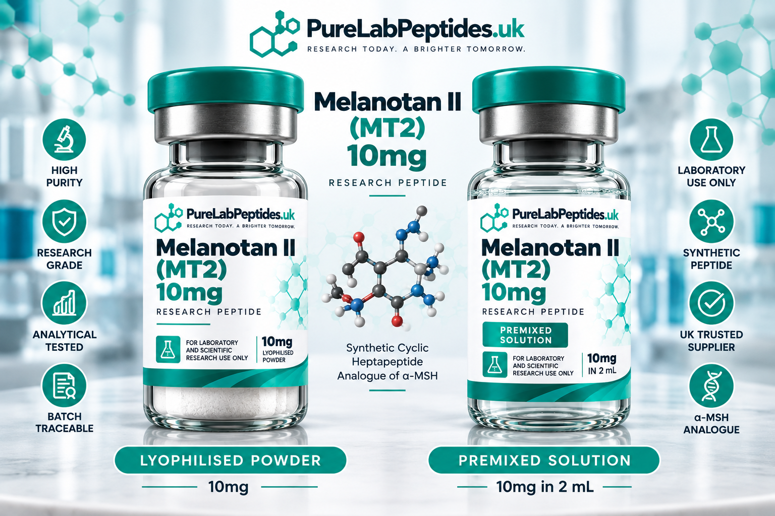 Melanotan II MT2 10mg Research Peptide, Melanotan II 10mg UK, MT2 10mg UK, buy MT2 UK, buy Melanotan II UK, Melanotan II research UK, MT2 research peptide UK, Melanotan 2 peptide UK, order MT2 research peptide, purchase Melanotan II research peptide, MT2 supplier UK, Melanotan II supplier UK, MT2 laboratory peptide, Melanotan II laboratory research, MT-II peptide supplier, synthetic MT2 peptide, cyclic MT2 peptide, MT2 heptapeptide, melanocortin peptide research, melanocortin receptor peptide, melanocortin research UK, melanocortin receptor research, melanocortin agonist research, synthetic melanocortin analogue, alpha MSH analogue research, alpha melanocyte stimulating hormone analogue, MT2 alpha MSH analogue, cyclic melanocortin peptide, melanocortin ligand research, melanocortin receptor ligand, peptide receptor agonist research, MC1R peptide research, MC3R peptide research, MC4R peptide research, MC5R peptide research, melanocortin receptor signalling, melanocortin signalling research, melanocortin pathway studies, peptide receptor signalling, peptide ligand receptor interaction, receptor ligand peptide studies, receptor pharmacology peptides, peptide pharmacology research UK, experimental peptide pharmacology, MT2 receptor pharmacology, Melanotan II receptor research, MT2 molecular research, MT2 biochemical research, Melanotan II molecular biology, MT2 cellular research, MT2 in vitro studies, Melanotan II in vitro research, experimental MT2 studies, Melanotan II scientific studies, MT2 scientific literature, Melanotan II research papers, MT2 peptide publications, melanocortin scientific literature, pigmentation pathway research, melanogenesis research peptide, melanocyte signalling research, pigmentation biology research, pigment pathway peptide, melanocyte receptor research, melanocortin pigmentation studies, synthetic peptide pigmentation research, peptide structure activity research, MT2 structure activity relationship, melanocortin SAR research, cyclic peptide SAR studies, cyclic peptide pharmacology, peptide cyclisation research, lactam cyclic peptide research, peptide conformational research, synthetic cyclic peptide UK, cyclic heptapeptide research, heptapeptide supplier UK, research heptapeptides UK, seven amino acid peptide, modified alpha MSH peptide, MT2 peptide sequence, Melanotan II amino acid sequence, MT2 molecular formula, Melanotan II molecular weight, MT2 CAS number, MT2 PubChem, Melanotan II chemical structure, MT2 chemical properties, MT2 molecular structure, Melanotan II compound data, MT2 peptide identity, MT2 compound identification, research peptide identity testing, MT2 HPLC analysis, Melanotan II mass spectrometry, MT2 analytical testing, MT2 peptide analysis, Melanotan II analytical research, MT2 research documentation, MT2 certificate of analysis, MT2 batch documentation, MT2 batch traceability, MT2 quality research, MT2 peptide verification, analytical melanocortin peptide, laboratory melanocortin compound, research peptide catalogue UK, UK peptide research supplier, laboratory peptide store UK, peptide research materials UK, scientific peptide products UK, experimental peptides UK, peptide compounds for laboratories, peptide research procurement UK, laboratory peptide procurement, research-only peptide supplier UK, scientific-use peptide UK, laboratory-use peptide supplier, RUO peptides UK, research peptide online UK, order laboratory peptides UK, purchase scientific peptides UK, UK synthetic peptide supplier, peptide science materials, biochemical peptide supplier, molecular biology peptide supplier, receptor research compounds, receptor pharmacology research materials, peptide signalling compounds, molecular signalling peptides, cell signalling research peptides, research peptide batch information, peptide analytical documentation UK, peptide molecular verification, peptide purity testing UK, peptide chromatogram research, peptide mass analysis UK, synthetic peptide characterization, cyclic peptide characterization, how does MT2 interact with melanocortin receptors, what is Melanotan II peptide, what does MT2 stand for, MT2 vs Melanotan I, Melanotan I vs Melanotan II research, MT2 cyclic structure, why is MT2 cyclic, MT2 melanocortin receptors, Melanotan II mechanism research, MT2 experimental models, MT2 receptor studies, melanocortin receptor subtype research, MT2 laboratory applications, Melanotan II laboratory applications, MT2 research applications, melanocortin system research, peptide analogue research UK, synthetic hormone analogue research, alpha MSH receptor research, melanocortin molecular biology, PureLabPeptides MT2, PureLabPeptides Melanotan II, PureLab MT2 10mg, MT2 PureLabPeptides UK, Melanotan II PureLabPeptides, PureLab melanocortin research peptide
