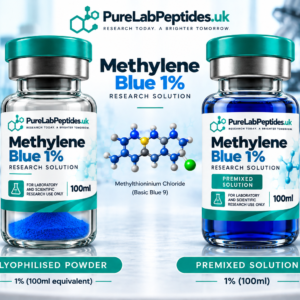 Methylene Blue 1% Research Solution 100ml, Methylene Blue 100ml UK, buy Methylene Blue UK, order Methylene Blue solution UK, purchase Methylene Blue laboratory solution, Methylene Blue supplier UK, methylthioninium chloride UK, buy methylthioninium chloride, Basic Blue 9 UK, Basic Blue 9 supplier, laboratory Methylene Blue UK, scientific Methylene Blue solution, Methylene Blue research reagent, research dye UK, laboratory dye supplier UK, biological stain UK, microscopy stain supplier, blue laboratory stain, phenothiazine dye UK, phenothiazine research compound, synthetic biological dye, histology dye UK, histological staining reagent, microscopy research dye, microscopy laboratory reagent, cell staining research reagent, biological microscopy stain, microbiology staining dye, bacterial staining reagent, laboratory staining solution, research staining solution UK, staining reagent supplier UK, staining chemicals UK, microscopy chemicals UK, laboratory microscopy supplies, research microscopy reagents, Methylene Blue microscopy research, Methylene Blue staining research, Methylene Blue histology research, Methylene Blue microbiology research, Methylene Blue cell staining, Methylene Blue bacterial staining, Methylene Blue analytical reagent, analytical dye UK, analytical chemistry reagent UK, spectrophotometry dye, spectrophotometric research reagent, Methylene Blue spectrophotometry, Methylene Blue absorbance research, Methylene Blue absorption spectrum, Methylene Blue optical properties, dye absorbance studies, colourimetric research reagent, colorimetric laboratory dye, visible spectroscopy dye, laboratory spectroscopy reagent, dye concentration research, analytical dye solution, Methylene Blue redox research, redox dye UK, oxidation reduction indicator, redox indicator supplier UK, electron transfer dye, electron transfer research reagent, oxidation reduction research chemical, reversible redox dye, Methylene Blue reduction research, leucomethylene blue research, redox chemistry supplies UK, redox experiment reagent, laboratory indicator UK, chemical indicator solution, research indicator dye, chemical reaction indicator, laboratory colour indicator, Methylene Blue indicator research, redox demonstration chemical, chemistry education reagent, educational laboratory dye, university laboratory reagent, school laboratory Methylene Blue, research laboratory chemical UK, scientific chemical supplier UK, laboratory research solution UK, chemical research solution, laboratory reagent supplier UK, research reagent store UK, scientific reagent online UK, buy laboratory reagents UK, order research chemicals UK, laboratory chemical procurement, scientific chemical procurement UK, research chemical supplies UK, laboratory solution supplier, prepared laboratory solution, ready prepared research solution, premade laboratory reagent, 100ml research solution, 100ml laboratory reagent, concentrated research dye, Methylene Blue concentration research, one percent laboratory dye, Methylene Blue chemical identity, Methylene Blue molecular formula, Methylene Blue molecular weight, Methylene Blue CAS 61-73-4, CAS 61-73-4 supplier, methylthioninium chemical structure, Basic Blue 9 chemical structure, Methylene Blue PubChem, Methylene Blue chloride research, anhydrous Methylene Blue research, hydrated Methylene Blue, Methylene Blue trihydrate, Methylene Blue pentahydrate, Methylene Blue tetrahydrate, Methylene Blue hydrate differences, Methylene Blue chemical forms, methylthioninium cation, Methylene Blue cation research, phenothiazinium dye, phenothiazinium research chemical, Methylene Blue chemical properties, Methylene Blue physical properties, Methylene Blue laboratory applications, what is Methylene Blue, what is methylthioninium chloride, what is Basic Blue 9, how Methylene Blue staining works, how Methylene Blue redox works, why Methylene Blue is blue, Methylene Blue oxidation state, Methylene Blue reduction reaction, Methylene Blue laboratory experiment, Methylene Blue research applications, Methylene Blue microscopy applications, Methylene Blue analytical applications, Methylene Blue chemistry research, Methylene Blue biological research, Methylene Blue scientific studies, research-grade Methylene Blue UK, research-only Methylene Blue, laboratory-use Methylene Blue, scientific-use Methylene Blue, RUO Methylene Blue UK, Methylene Blue not for human use, Methylene Blue reagent bottle, laboratory dye solution UK, scientific staining solution, chemical staining reagent UK, PureLabPeptides Methylene Blue, PureLab Methylene Blue, PureLabPeptides research solution, Methylene Blue PureLabPeptides UK, PureLab laboratory reagent, PureLabPeptides laboratory chemicals, UK research solution supplier, laboratory staining supplier UK, analytical reagent online UK, research dye online UK, scientific dye supplier UK, PureLab Methylene Blue 100ml